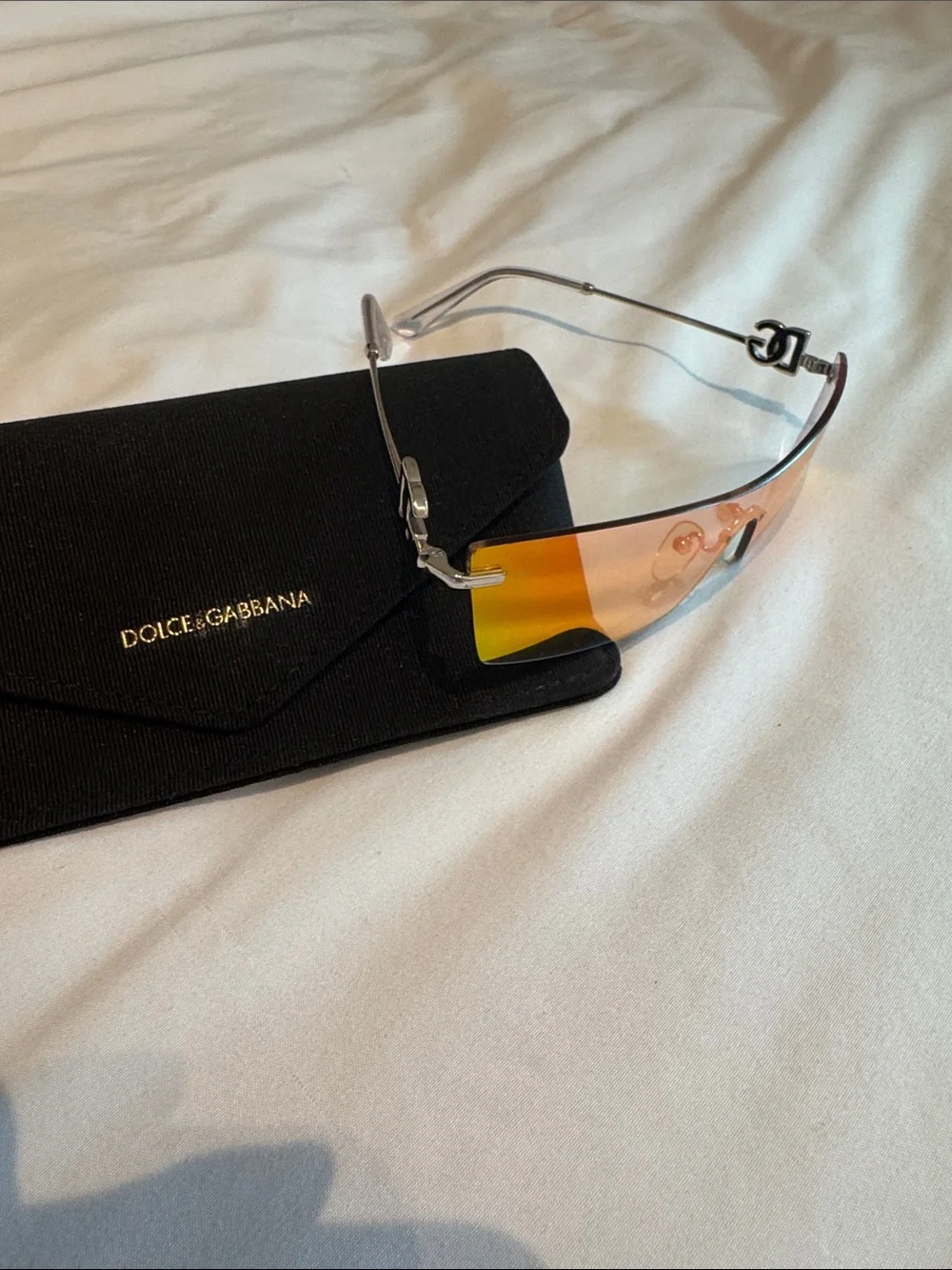 Dolce & Gabbana Women’s Rimless Shield Sunglasses - Pink, Yellow, Green